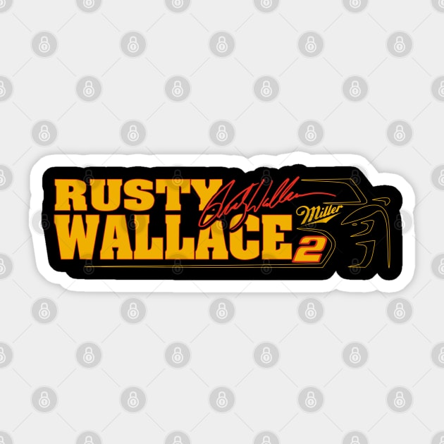 #2 Rusty Wallace Fan Sticker by Lifeline/BoneheadZ Apparel